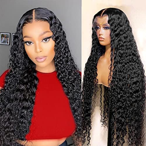 Aomllute Deep Wave Lace Front Wig: 100% unprocessed human hair