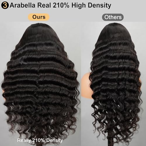 Arabella 5x6 Ready to Go Glueless Wigs Human Hair 210% Density Lace Front Wigs Human Hair 100% Loose Deep Wave Wigs Pre Cut Lace 12a Real Pre Bleached New Body Wave Wig (26inch, 5X6 Loose Curly Wig) - Image 4