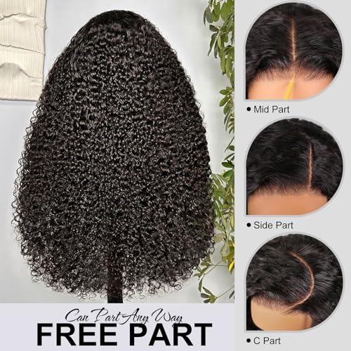 Arabella 5x6 Wear and Go Glueless Wigs Human Hair 210% Density Lace Front Wigs Human Hair 100% Deep Curly Wave Wigs Pre Cut Lace 12a Real Pre Bleached New Body Wave Wig(24inch, 5X6 Deep Curly Wig) - Image 2