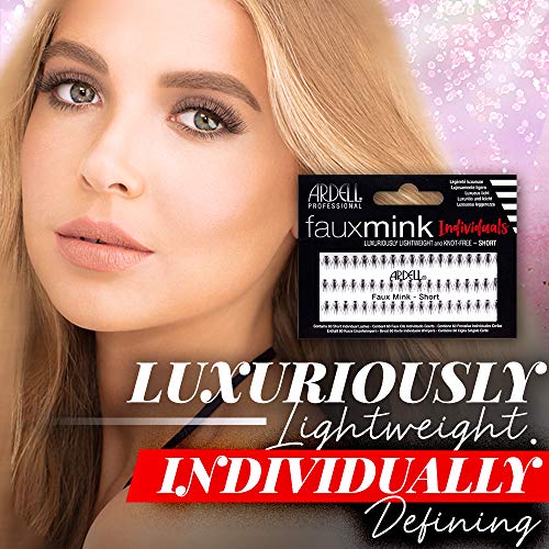 Ardell Short Black Faux Mink Individual Lashes 4 Pack for Natural Look - Image 2