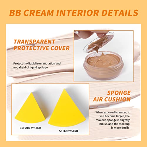 Full Coverage BB Cream Foundation 0.7 Fl Oz Shade #02 Beige for All Skin Types - Image 8