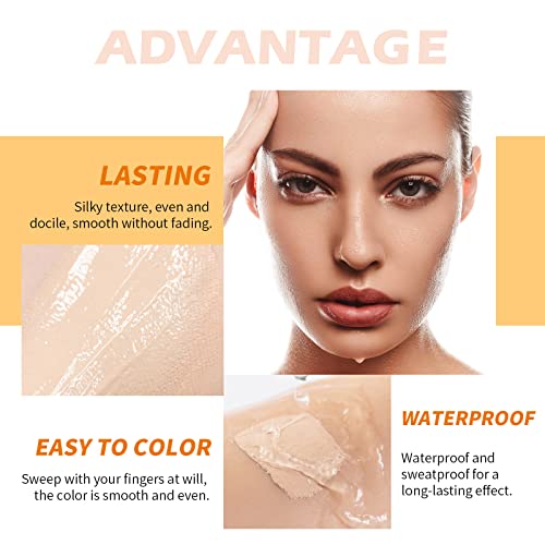 Full Coverage BB Cream Foundation 0.7 Fl Oz Shade #02 Beige for All Skin Types - Image 4