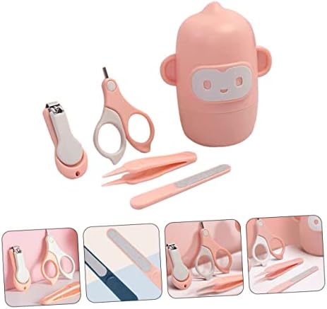 BESTonZON Baby Stuff 1 Set Baby Nail Scissors Newborn Nail Trimmer Cute Nail Clippers for Newborn Babies Newborn Boy Essentials Toddler Necessities Baby Needs Nail File Baby Girl Abs Pink - Image 6