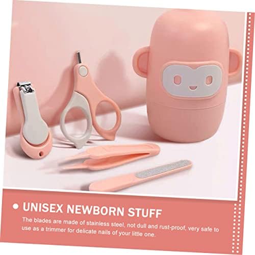 BESTonZON Baby Stuff 1 Set Baby Nail Scissors Newborn Nail Trimmer Cute Nail Clippers for Newborn Babies Newborn Boy Essentials Toddler Necessities Baby Needs Nail File Baby Girl Abs Pink - Image 7