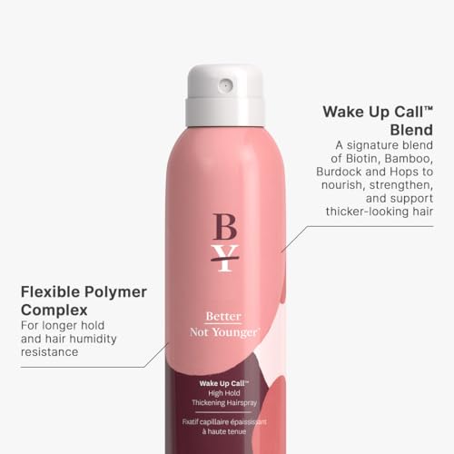 Better Not Younger WAKE UP CALL Hair Thickening Spray made with Biotin, Bamboo, Burdock and Hops - Volumizing Hairspray for Women Over 40, 6 oz - DUO Bundle - Image 5
