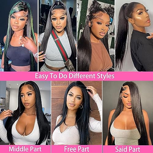 Black Human Hair Wig ? Long Straight - Image 7
