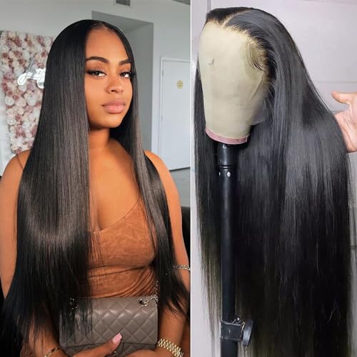 Black Human Hair Wig ? Long Straight