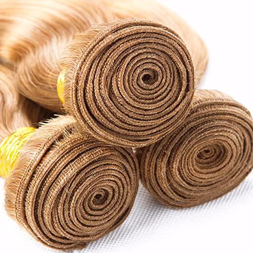 Blonde Bundles Human Hair 613 Body Wave Bundles P27/613 Human Hair Bundles 8 inch Single Bundle Two Tone Blonde Mixed With Honey Blonde Bundle for Women - Image 4