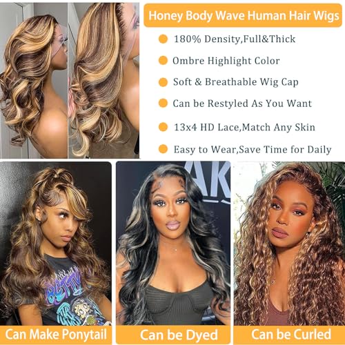 13x4 18 Inch Blonde Human Hair Lace Front Wig Natural Look Adjustable Straps - Image 5