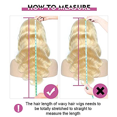 Blonde Lace Front Wigs Human Hair 13x4 613 Lace Front Wig Human Hair Body Wave 613 Frontal Wig Human Hair Pre Plucked with Baby Hair 180% Density 28Inch - Image 7