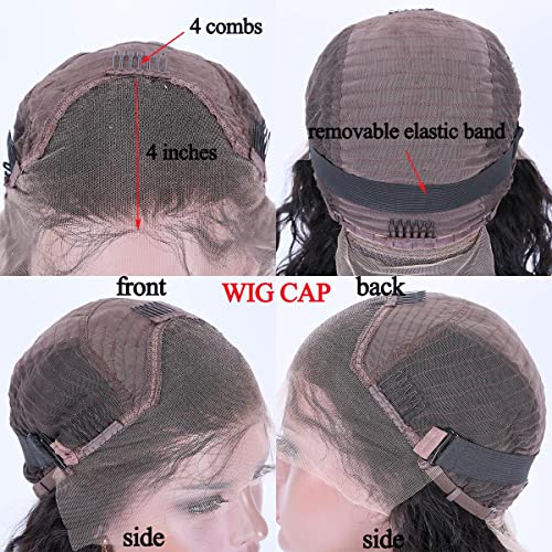Body Wave Lace Front Wigs Glueless Brazilian Remy Human Hair Natural Bouncy Body Wave Lace Frontal Wigs with Baby Hair for Black Women 16 Inches Natural Color - Image 6