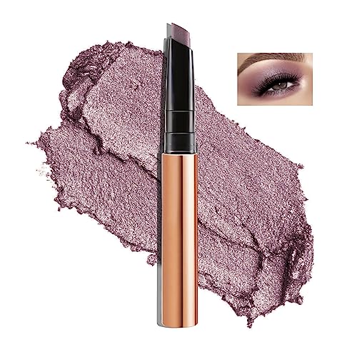 Boobeen Glitter Eyeshadow Stick, Cream Highlighter Shimmer Eye Brightener Pen for Women, Waterproof Eye Shadow Stick to a Create Multi-Dimensional Eyes Look