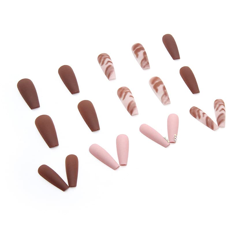Brown Aesthetic Acrylic Nails - Image 3