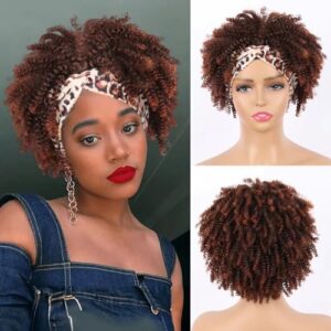 Brown Headband Wig Human Hair