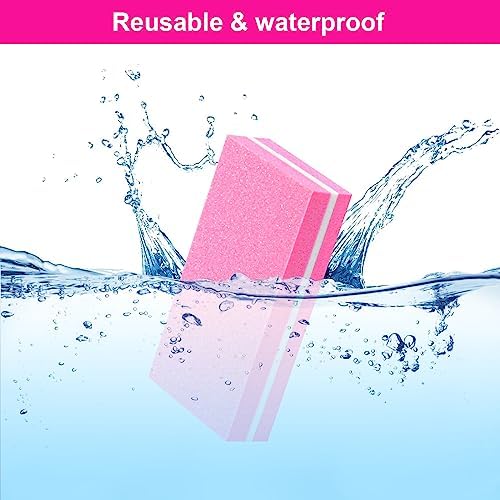 Buffer Block Nail File, 100/180 Grit Sponge Nail Buffers for Acrylic Nails, Mini Buffing Block Double Sided for Manicure Tools 30 Count - Pink - Image 5
