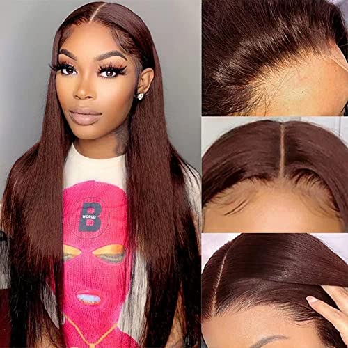 Burgundy 100% Human Hair Wig for Women, Natural Look, Comfortable Fit - Image 3
