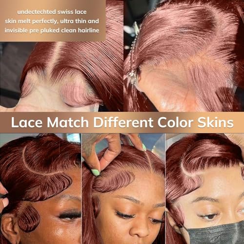 Burgundy 100% Human Hair Wig for Women, Natural Look, Comfortable Fit - Image 4