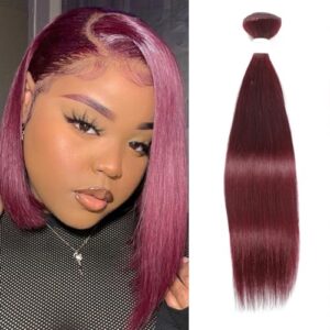 Burgundy 100g Premium Human Hair Bundles for Full-Length Extensions