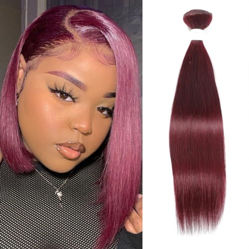 Burgundy 100g Premium Human Hair Bundles for Full-Length Extensions