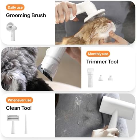 by Neabot S1 Pro Dog Grooming Kits, 3L Capacity Pet Grooming Vacuum with Dog Clippers Nail Grinder, 0dB Noise Grooming, 8 Tools for Shedding, Home Cleaning - Image 2