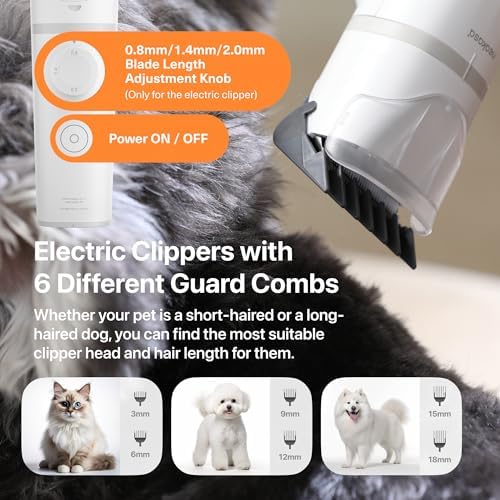 by Neabot S1 Pro Dog Grooming Kits, 3L Capacity Pet Grooming Vacuum with Dog Clippers Nail Grinder, 0dB Noise Grooming, 8 Tools for Shedding, Home Cleaning - Image 5