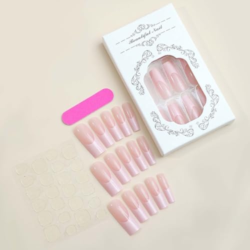 Elegant Long Acrylic Nails for Chic Nail Art Designs 12 Pcs Set - Image 3