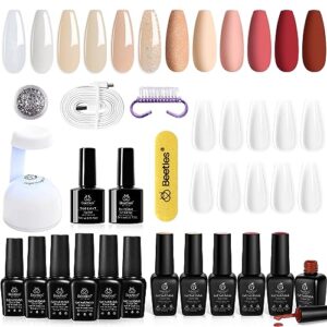Elegant Neutral Gel Nail Design Kit for Chic and Stylish Manicures