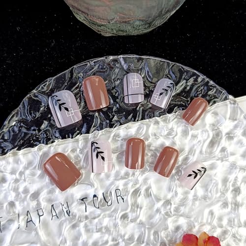 Chic Short Acrylic Nails for Stylish Looks - Easy Application, Durable, Pack of 24 - Image 3