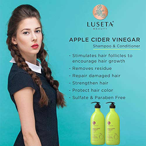 Apple Cider Vinegar Hair Rinse Conditioner for Shine, 12 Fl Oz Bottle - Image 2