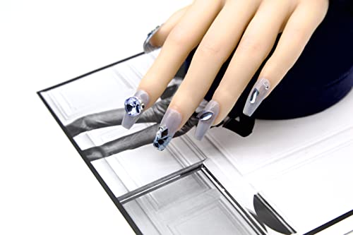 24 Piece Set Clear Acrylic Nails for a Stunning Transparent Manicure Durable Quality - Image 2