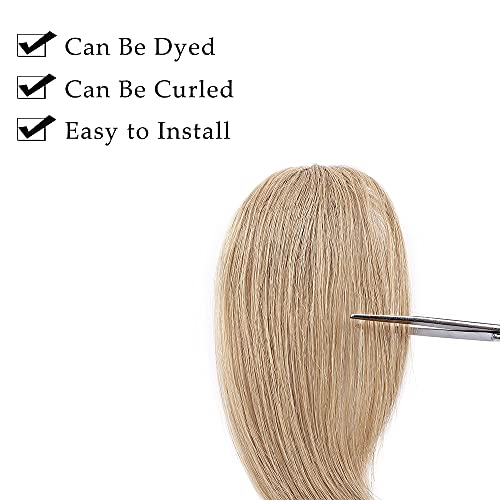 100% Remy Human Hair Clip-In Fringe 8 Inch Medium Brown for Instant Style Change - Image 4