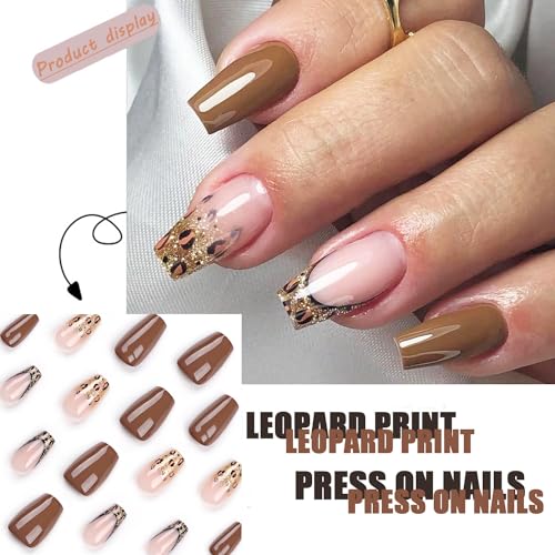 Coffin Style Stick-On Nail Set Easy Application Chic Design 24 Count - Image 8