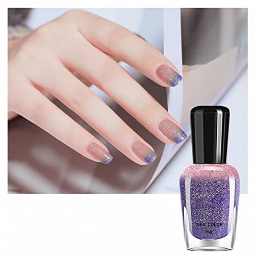 Color Changing Nail Polish 1PC Long Lasting Glossy Quick Dry Gradient Oily Mood Nail Polish for DIY Nail Art Manicure at Home Salon - Image 2
