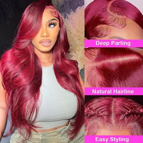 Colored Full Lace Human Hair Wig for Women - Natural Look, Adjustable Size - Image 3