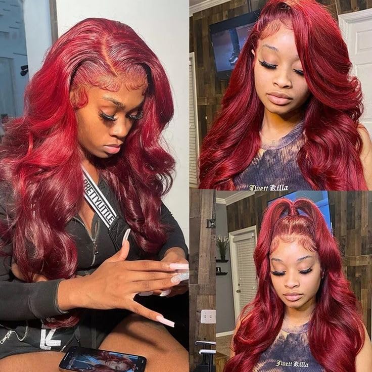 Colored Full Lace Human Hair Wig for Women - Natural Look, Adjustable Size - Image 7