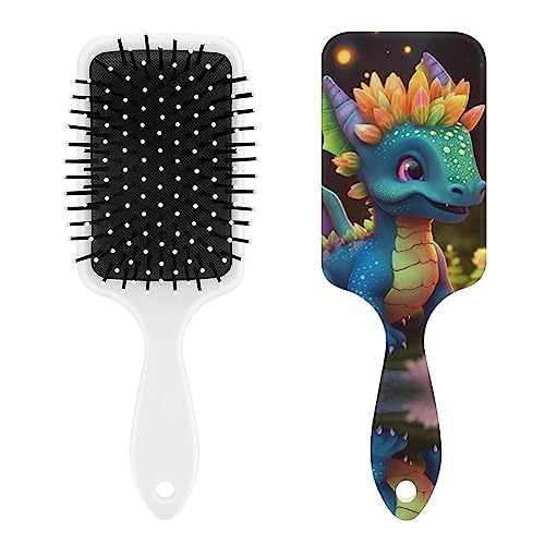 Ergonomic Grip Colorful Hair Brush for Vibrant Styles, Gentle Detangling