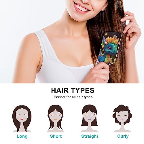 Ergonomic Grip Colorful Hair Brush for Vibrant Styles, Gentle Detangling - Image 3