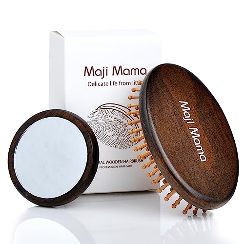 Ergonomic Compact Travel Size Hair Brush for Quick Styling