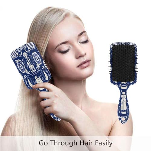 Folding Compact Portable Men's Travel Hair Brush for Easy Carry - Image 4