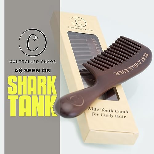 Controlled Chaos Wide Tooth Comb for Curly Hair – 100% Peachwood Anti Static Detangling Comb, Scalp Massaging Wooden Comb for Men, Women & Kids - Image 8