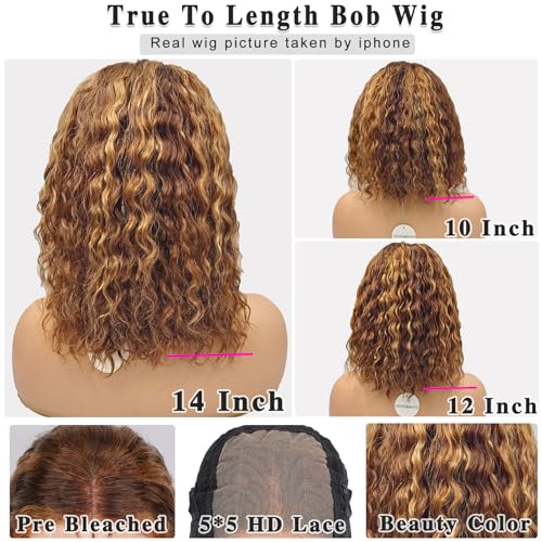 100% Human Hair Curly Bob Wig for a Natural Look and Feel - Image 4