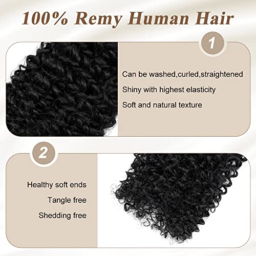 20-Inch Curly Human Hair Clip-In Extensions Natural Look for All Hair Types - Image 3