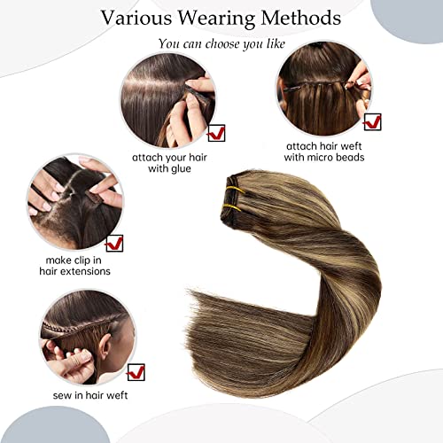Dark Brown 18 Inch Clip-In Human Hair Extensions for Versatile Styling - Image 6
