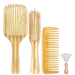 Detangling hair brush for knots and tangles.