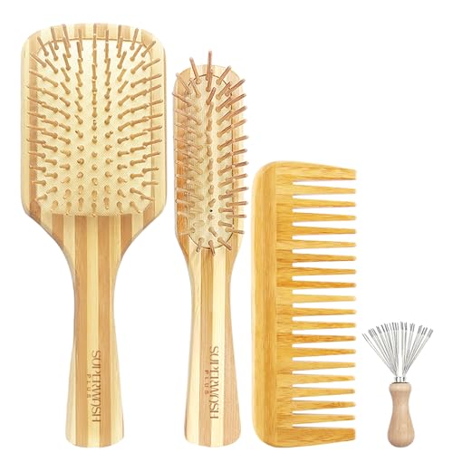 Detangling hair brush for knots and tangles.