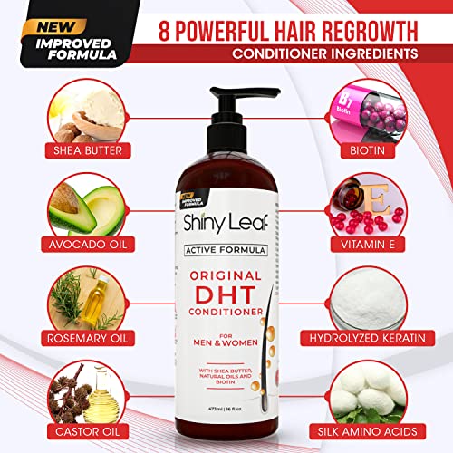 DHT Blocker Shampoo and Conditioner for Hair Loss With Biotin For Men, Women, Anti-Hair Loss Treatment, Rosemary Leaf Oil and Asparagus Extracts, for Thinning Hair (Shampoo and Conditioner) - Image 5