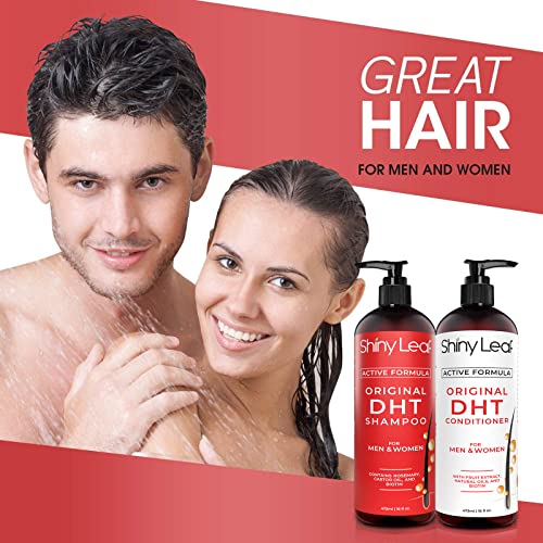 DHT Blocker Shampoo and Conditioner for Hair Loss With Biotin For Men, Women, Anti-Hair Loss Treatment, Rosemary Leaf Oil and Asparagus Extracts, for Thinning Hair (Shampoo and Conditioner) - Image 6