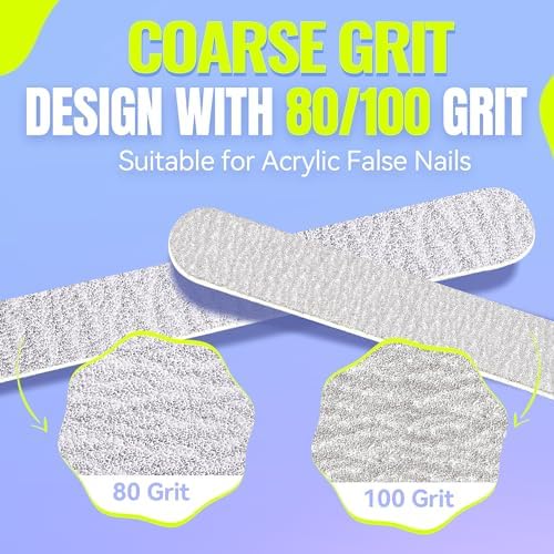 Disposable Zebra Nail Files 80/100 Grit 5 Inch Double Sided Emery Boards for Acrylic Nails Toenails Professional Manicure Pedicure Tools 50Pcs - Image 2