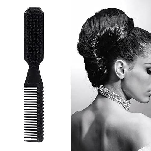 Professional Double-Sided Hair Cleaning Brush with Soft Bristles and Ergonomic Plastic Handle - Image 3