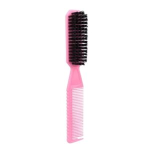 Professional Double-Sided Hair Cleaning Brush with Soft Bristles and Ergonomic Plastic Handle